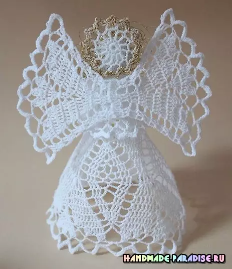 Miftuħa tal-Milied Angels Crochet. Ideat