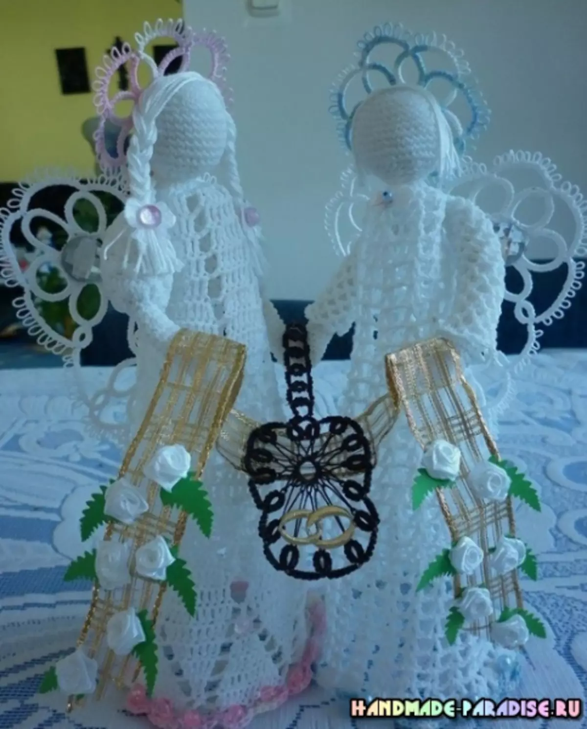 கிறிஸ்துமஸ் Openwork Angels Crochet. கருத்துக்கள்