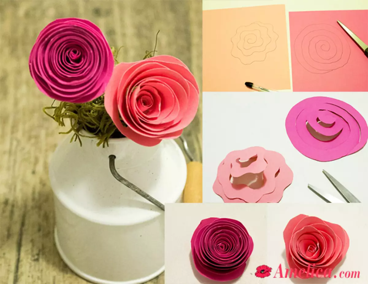 Cách tạo hoa hồng từ giấy bằng tay của riêng bạn một cách dễ dàng và giai đoạn: Đề án với video