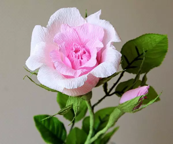 Hoe maak je een roos van papier met je eigen handen gemakkelijk en fasen: schema met video