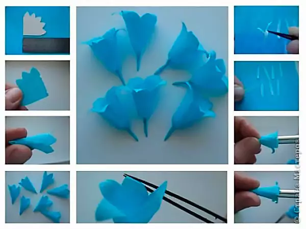 Com fer una flor de paper amb les teves mans: instrucció amb fotos i vídeos