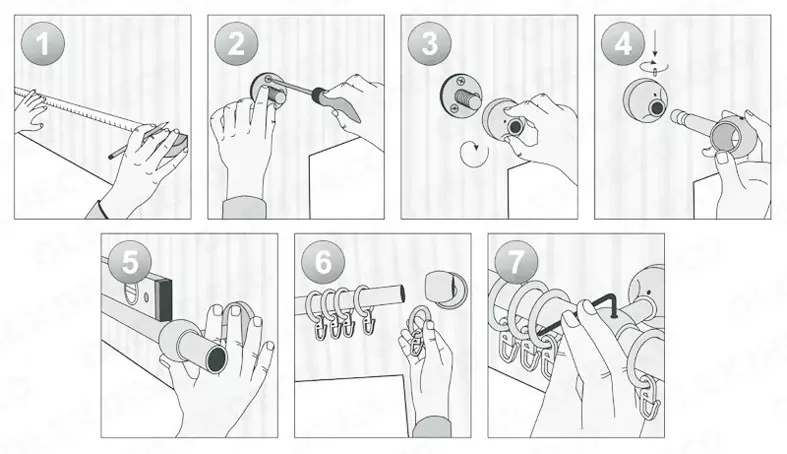 壁にコーニスをハングアップする方法：仕事の段階の段階