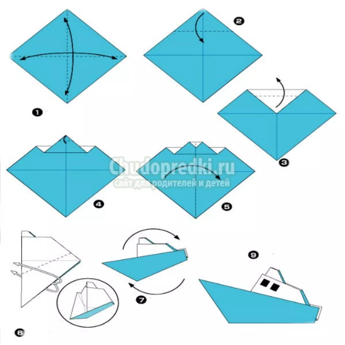 Kiel fari boaton-boaton: Paŝo post paŝo origami instrukciojn kun fotoj kaj videoj
