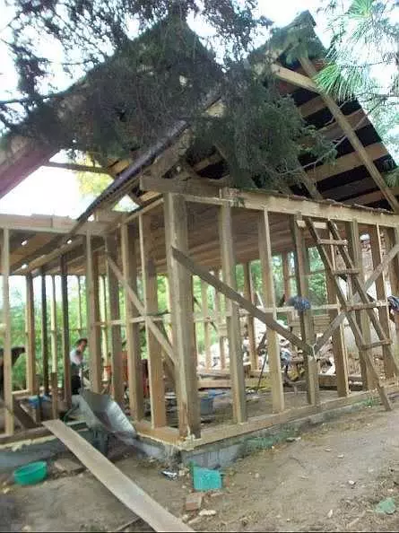 Dom ramowy z własnymi rękami: zdjęcie etapów budowlanych