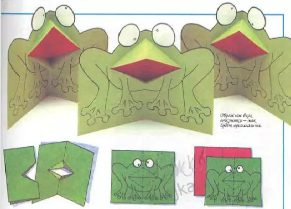 Како да направите жаба на хартија, која скока: Шема со фотографии и видео