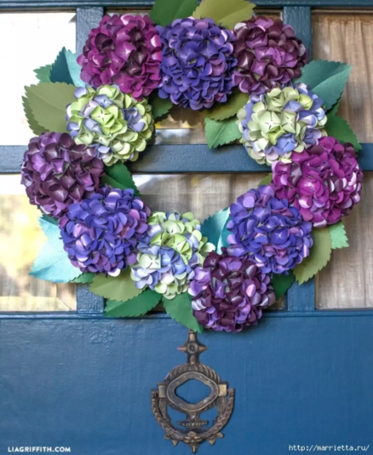 Hydrangea paper. Templates and master class