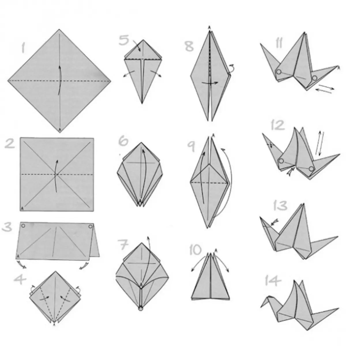 Како направити лабуд папира: једноставна верзија оригами са фотографијама и видео записима