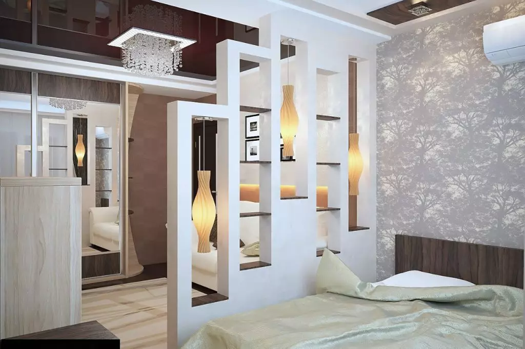 Хувцас солих өрөөтэй унтлагын өрөө: Дизайн дээр зураг төсөл, зөвлөмжийн зураг