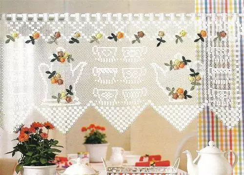 Kvačkane zavese v kuhinji: fotografije ideje