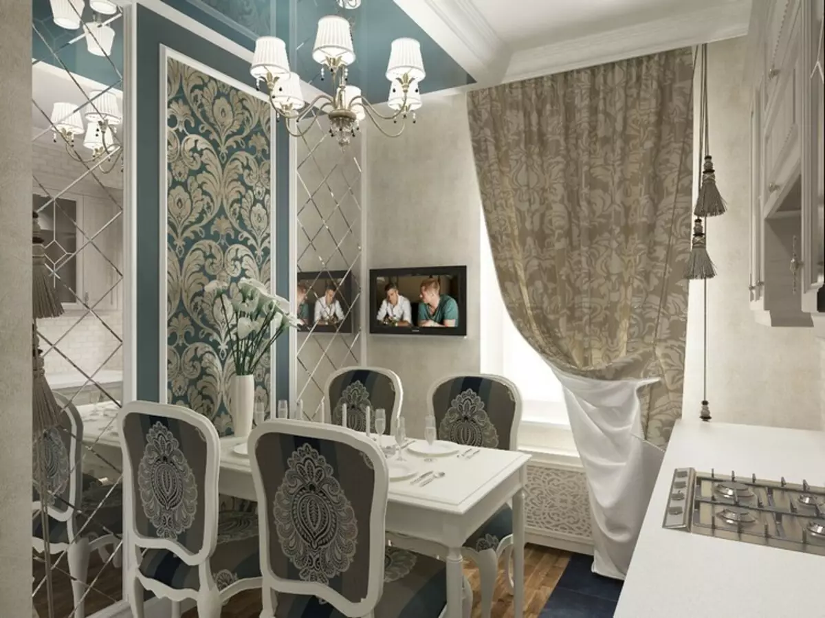 Azulejos de espejo en un interior moderno: Revisión de diseños originales con fotos