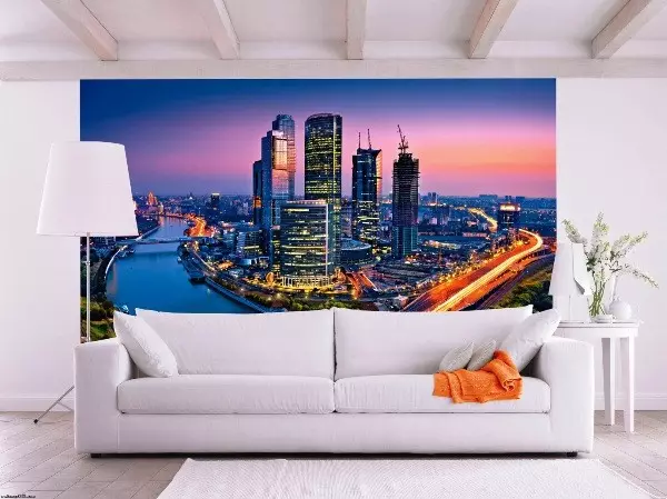 Wall Mural "Night City" in die binneland: Londen, Parys, New York + Moskou en St Petersburg (70 foto's)