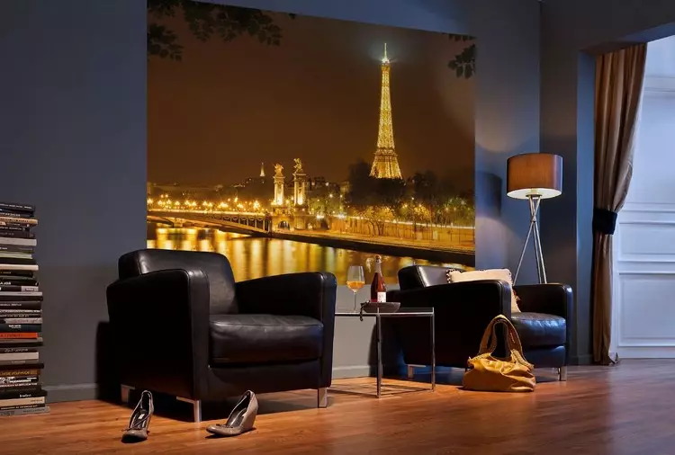 Wall Mural "Night City" yn it ynterieur: Londen, Parys, New York + Moskou en Sint-Petersburch (70 foto's)