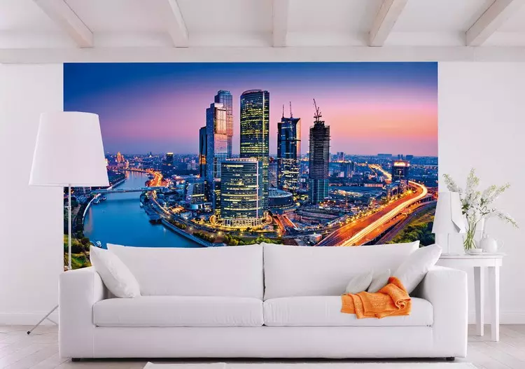 Wall Mural "Night City" in die binneland: Londen, Parys, New York + Moskou en St Petersburg (70 foto's)