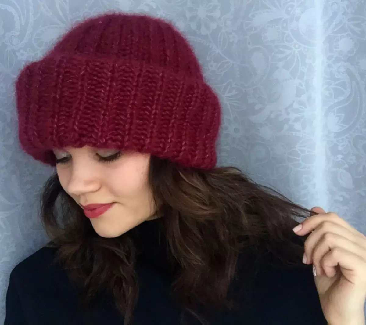 TARI Cap: Knitting Inglise elastse skeemi foto ja video