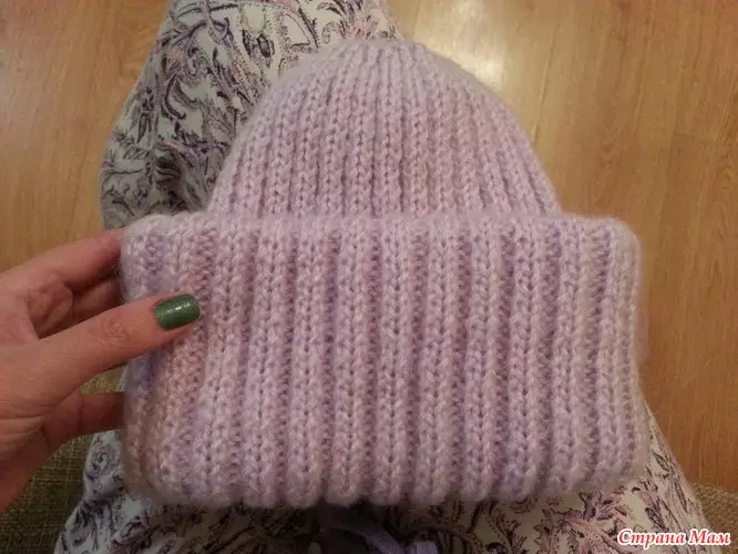 Tari Cap: Knitting Esquema elástico inglés con foto e vídeo