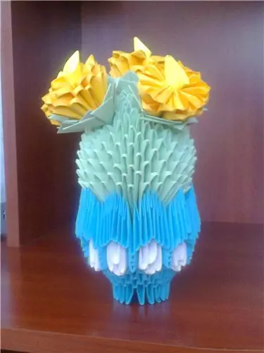 Modulær origami for begyndere: Vase og Swan på video lektioner