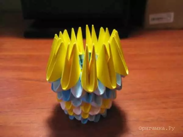Origami Modular: إناء للمبتدئين، مخططات التجميع مع الفيديو