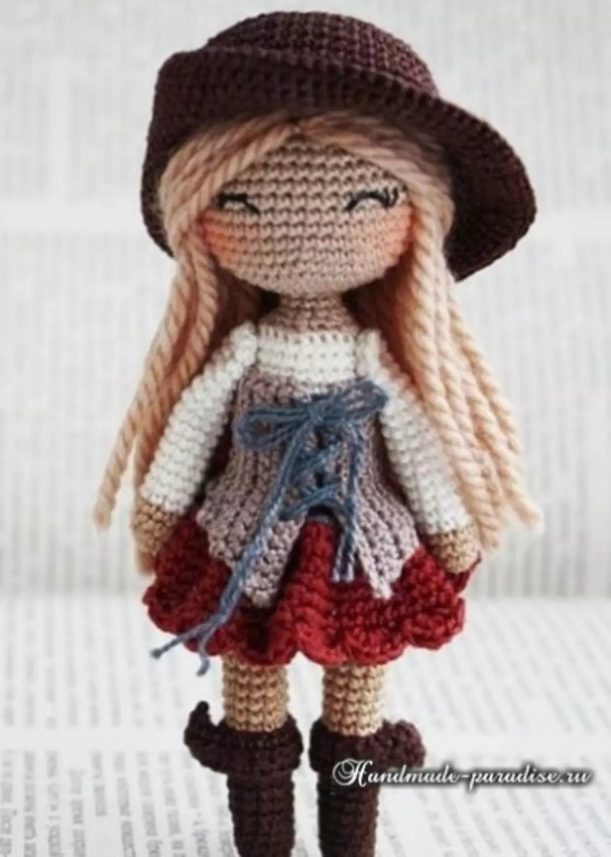 Knit an amigurum doll umbrella