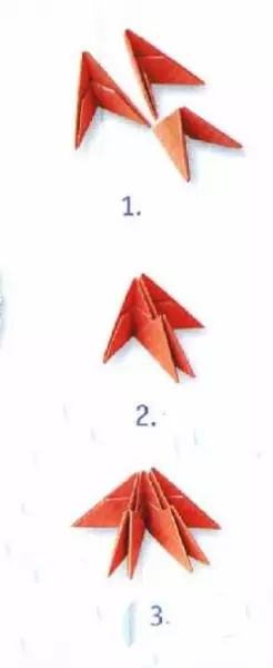 Modular Origami: Swan vir beginners, diagram met video