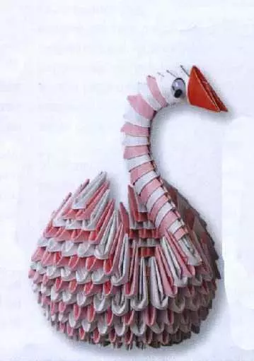 Moduļu origami: Swan iesācējiem, diagramma ar video