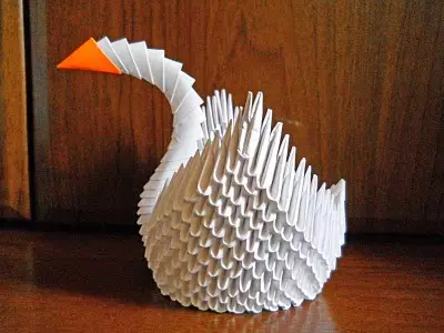 Cómo hacer un módulo para Origami: Cisne según el esquema con video rápido y fácil