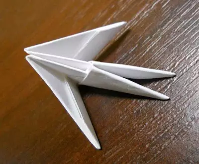 Оригами өчен модуль ясарга: Видео тиз һәм җиңел схема буенча аккош