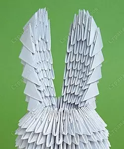 Hare Origami desde papel: esquema de montaje de módulos con video y foto