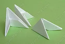 Hare Origami dari Kertas: Skema perakitan dari modul dengan video dan foto