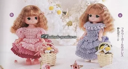 Knitting clothes for dolls. Magazine with schemes