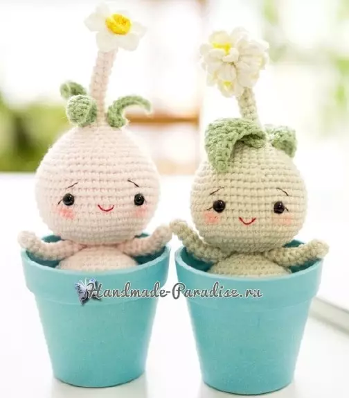 Flores bulbosas - bonecas de amigurum