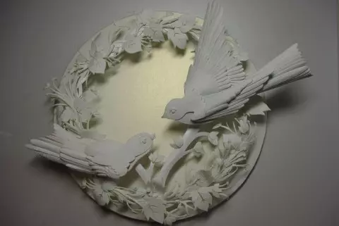 DIY DIY (Papercoplasty) från krämigt papper med scheman