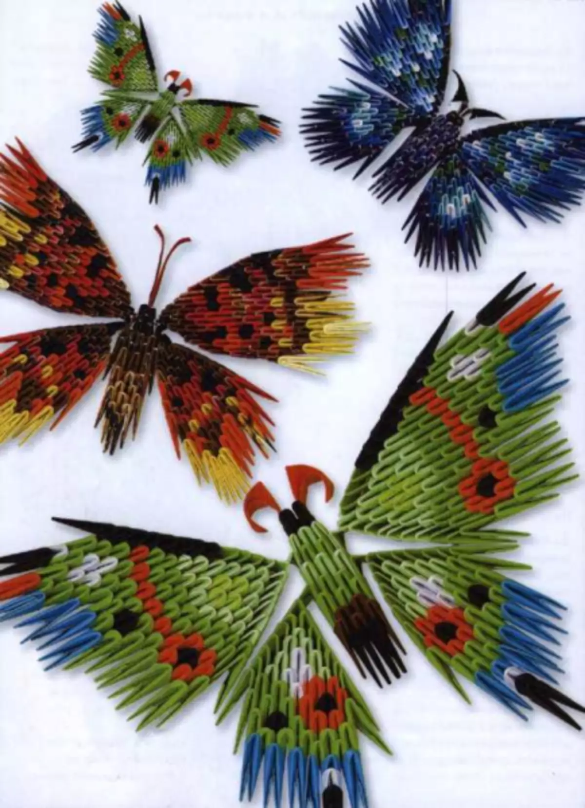 Origami Butterfly: Einfalt kerfi af reikningum og einingar með myndum og myndskeiðum