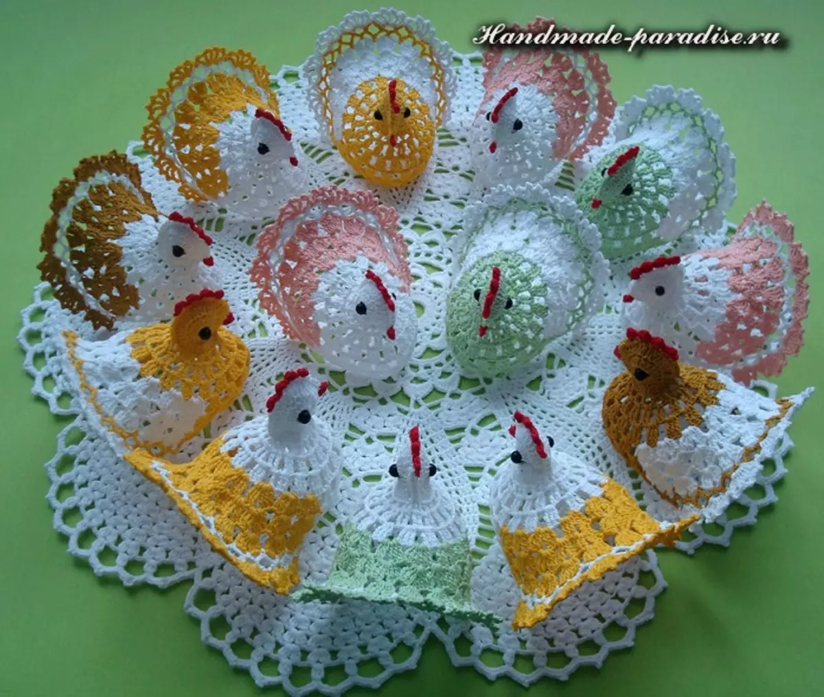 Kung paano itali ang isang crochet chicken.