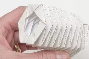 Karatasi Harmonica: ufundi katika mbinu ya origami na mipango.