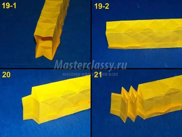 Iphepha harmonica: ubuciko ngecebo le-origami ngeSchemes