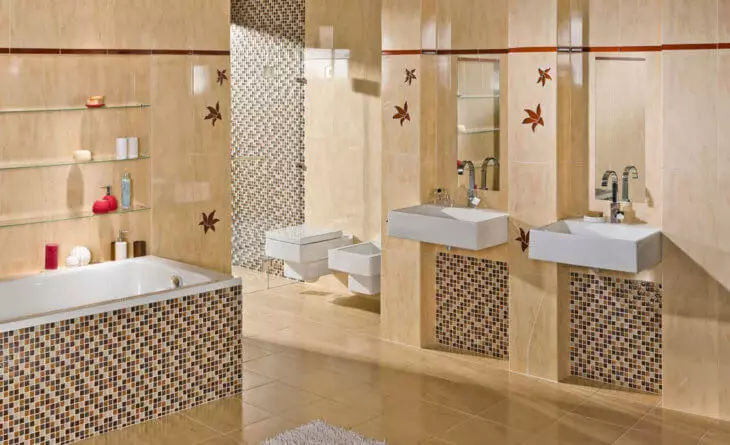 Til Myahic pikeun kamar mandi: Jenis Mosaic sareng Téknologi Nimum