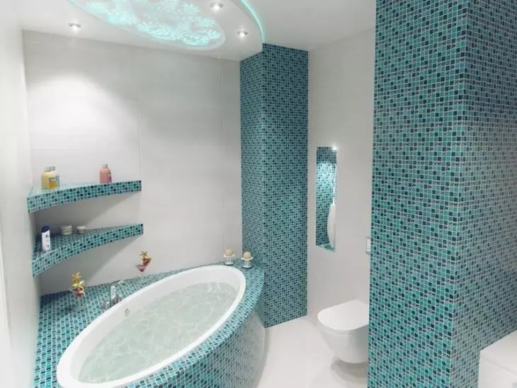 Fliesenmosaik für das Badezimmer: Mosaic-Typen und Montagetechnik
