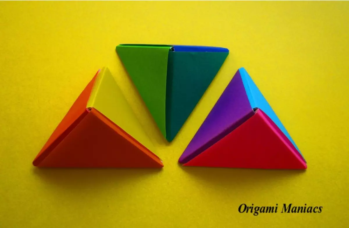 Wangun geometri tina kertas: Kami ngadamel karajinan dina téhnik origami