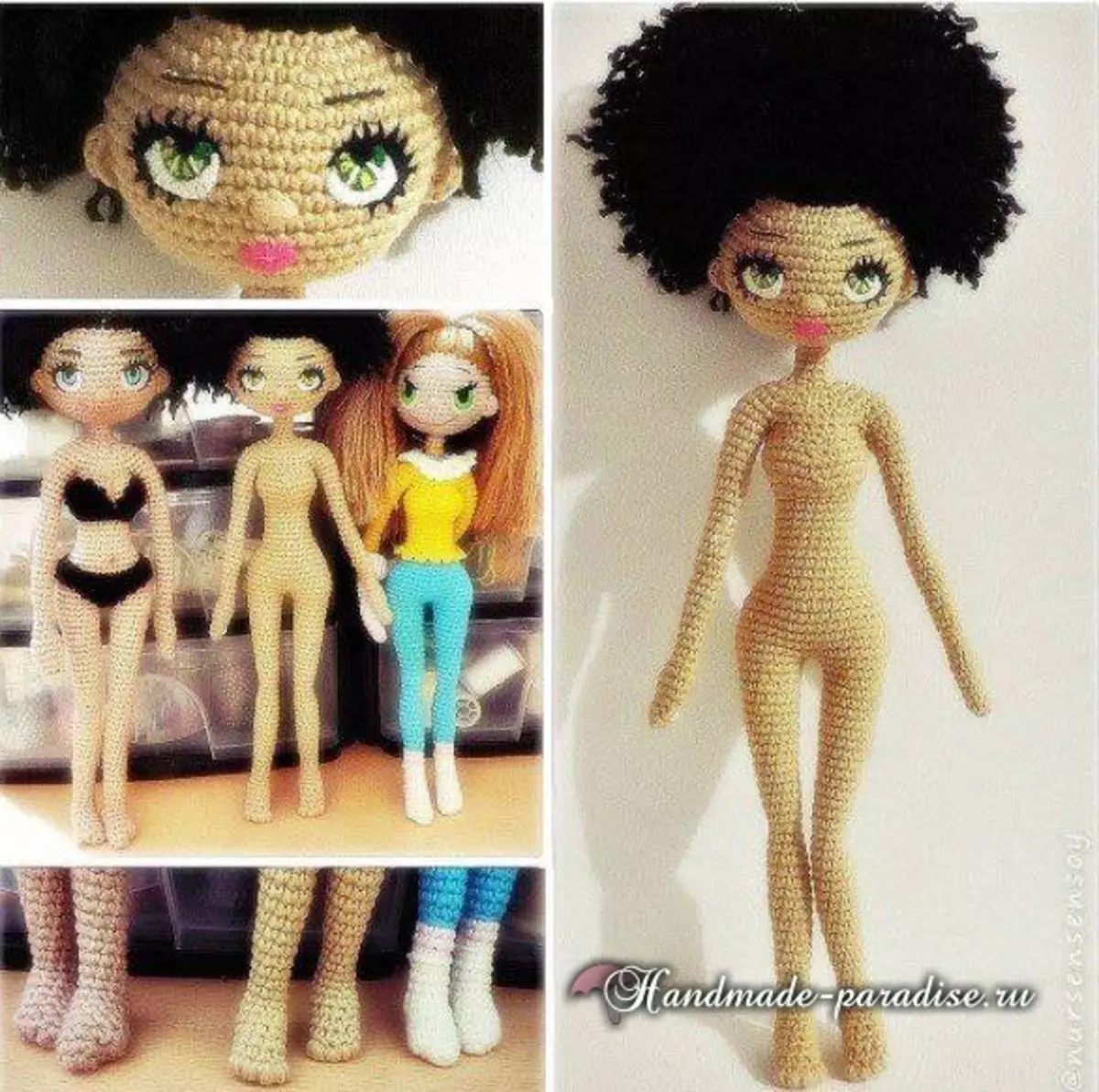 Amigurumi. Doll Mulatto Crochet.