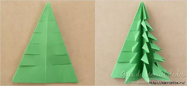 Vánoční hračky z papíru: video lekce s fotografiemi a schématy