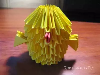 Modulös origami kyckling i skalet: Master Class med monteringsschema