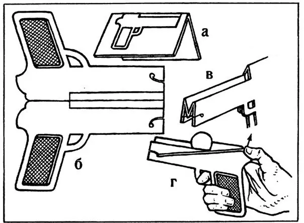 Origami-pistoler af papir og automata: Master klasse med video