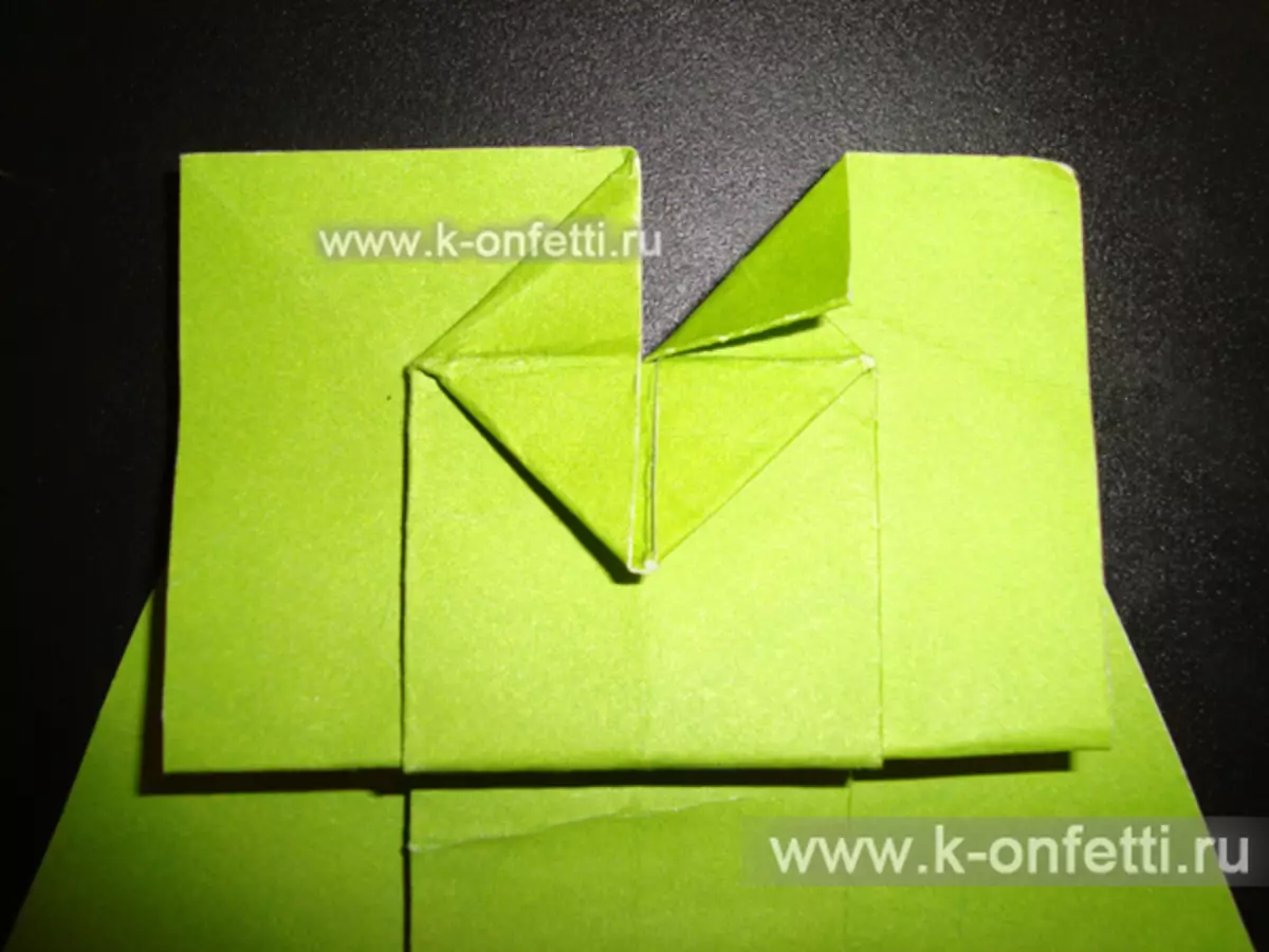 Origami-Vestidos de papel con esquemas el 8 de marzo con video y fotos.
