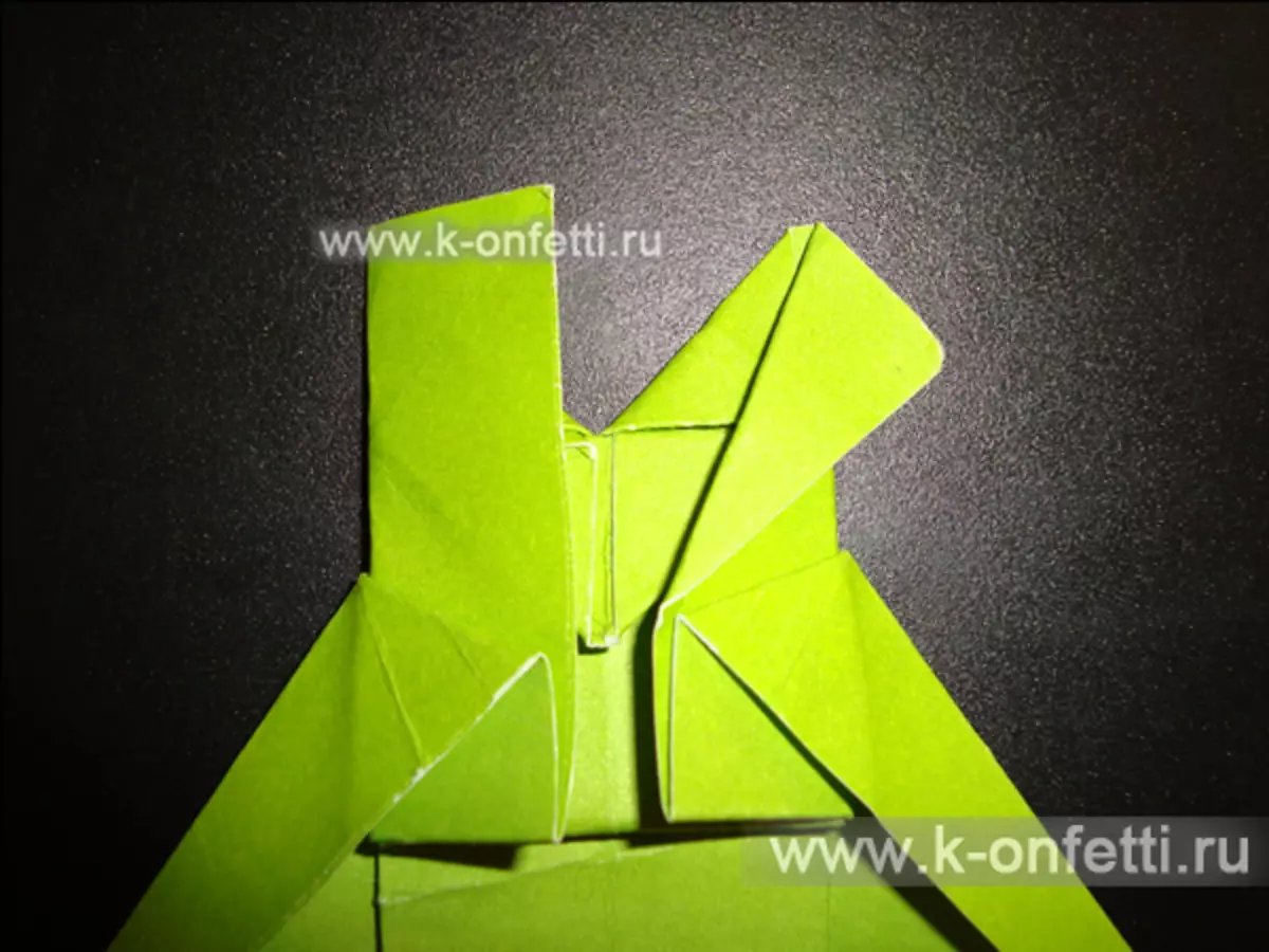 Origami-Dresses ntawm daim ntawv nrog Schemes thaum Lub Peb Hlis 8 nrog video thiab cov duab