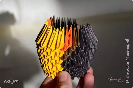 Rooster gikan sa Origami Modules: Master Class nga adunay litrato ug video