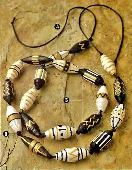 Beads de paper africans: classe magistral detallada amb foto
