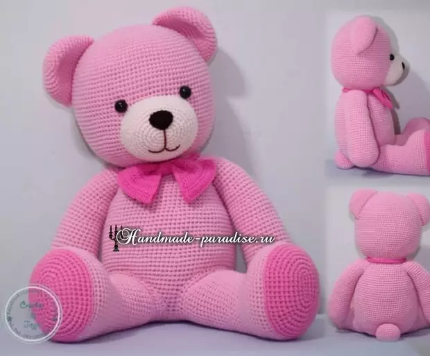 Crochet Pink Bear