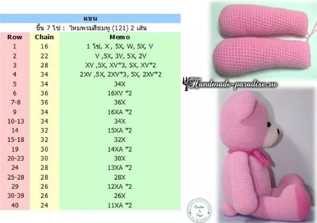 Crochet pink bere