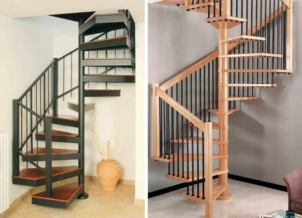 Square screw staircases
