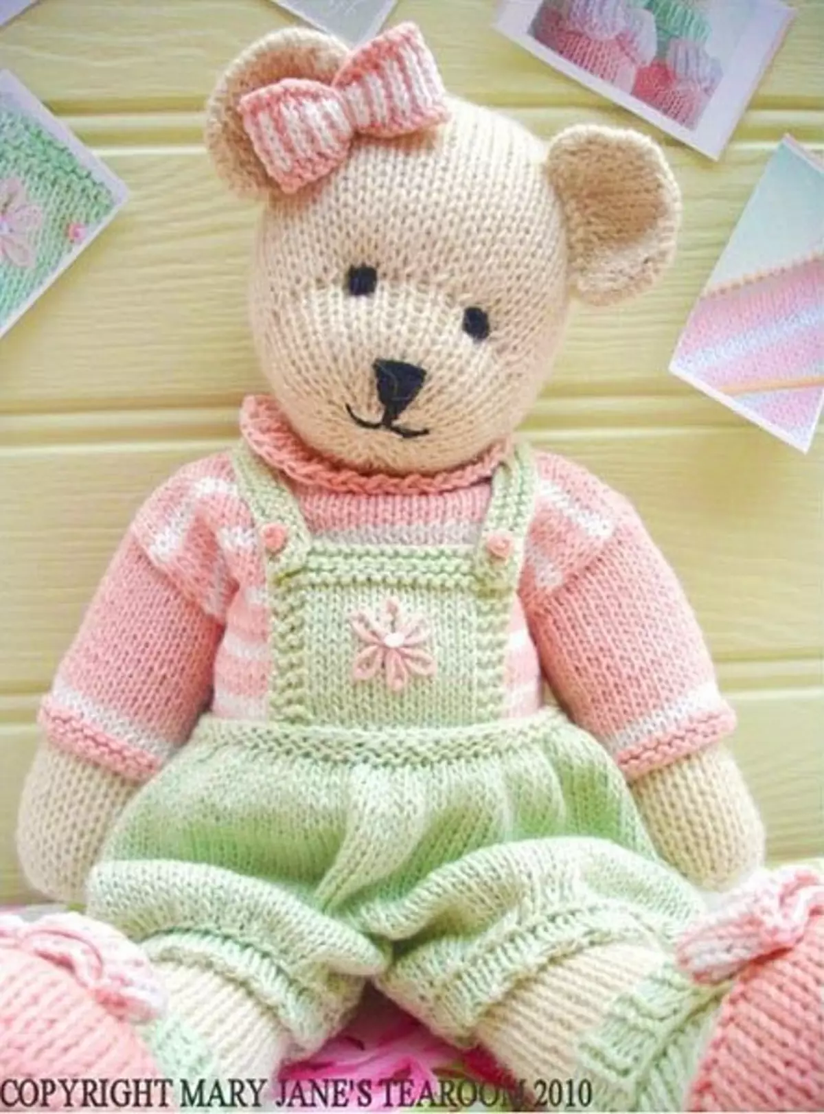 Candy Bear Pêdiviyên Knitting Ji Mary Jane